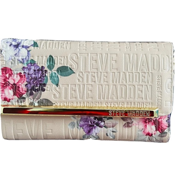 Steve Madden Wallet,logo Bar  Trifold - Picture 3 of 7